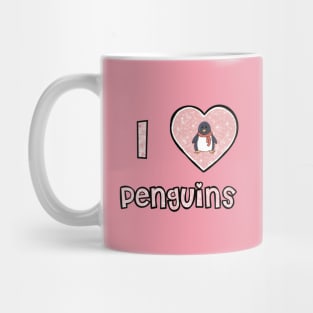 I Love Penguins Mug